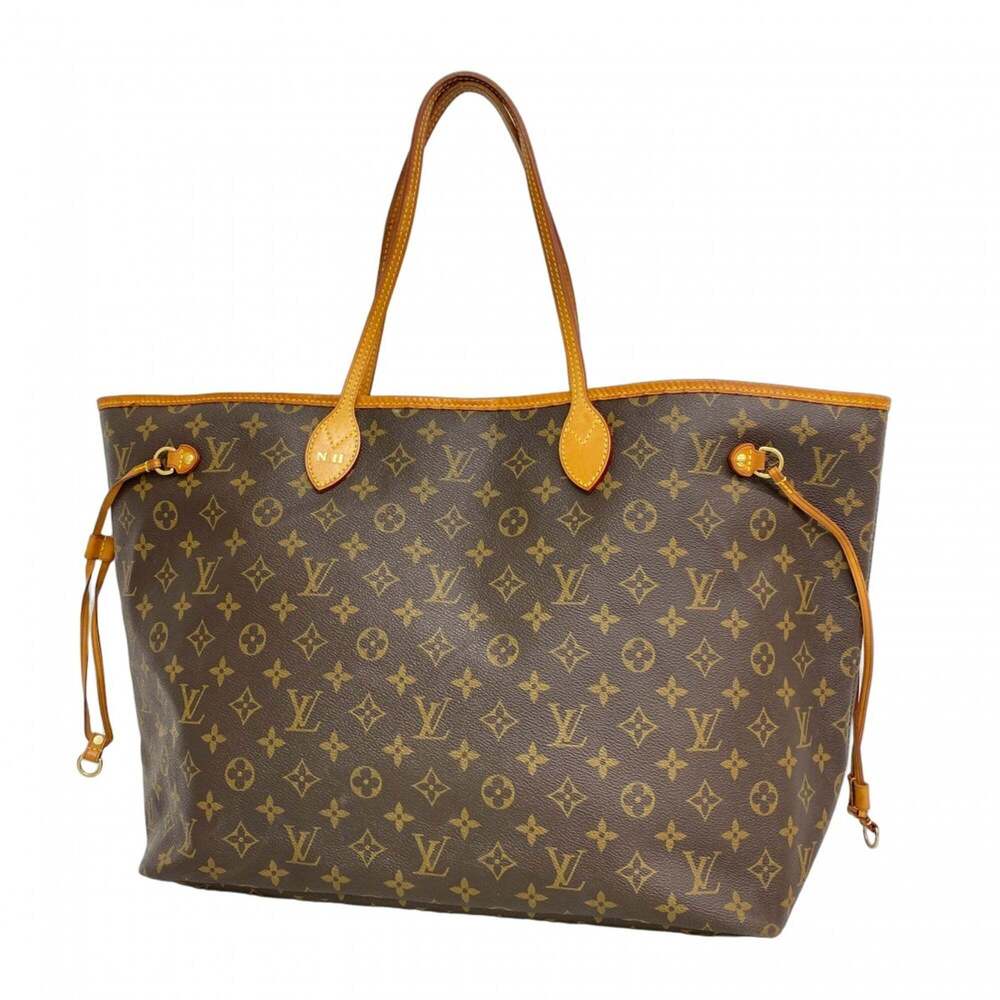 Louis Vuitton Monogram Canvas Tote with Tan Trim - Picture 1 of 14